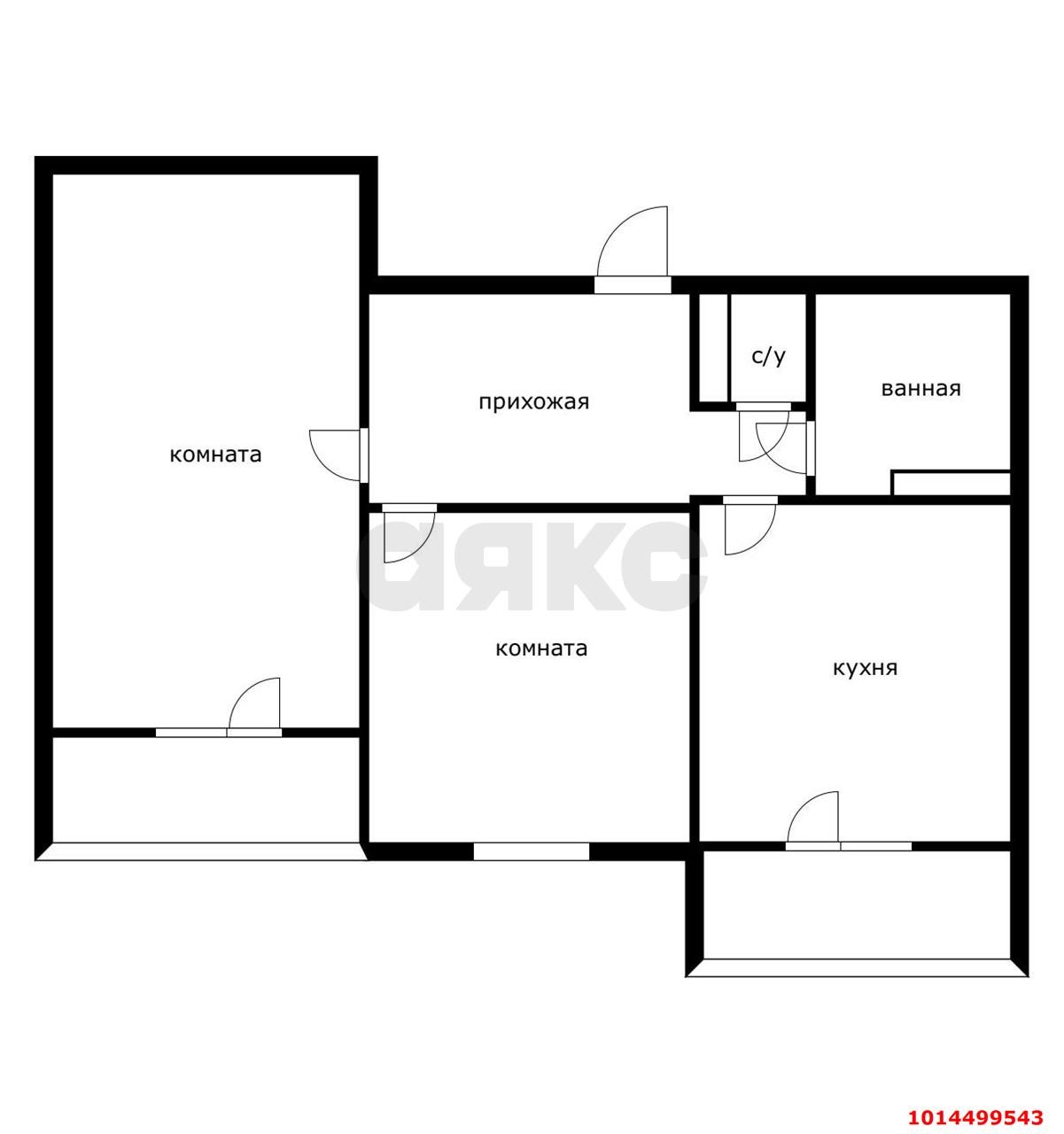 Фото №13: 2-комнатная квартира 56 м² - Краснодар, Почтовый, ул. имени Валерия Гассия, 22