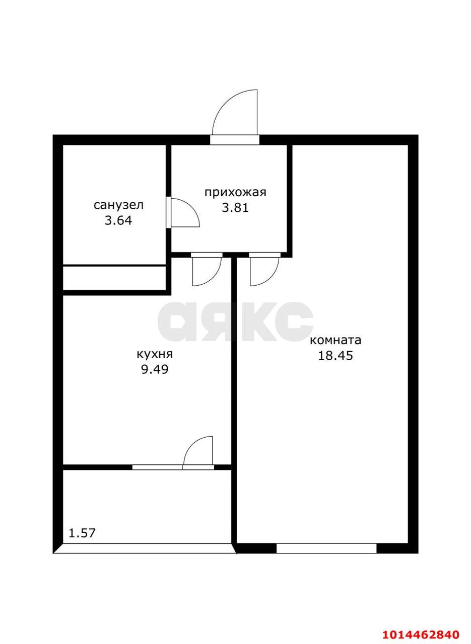 Фото №20: 1-комнатная квартира 34 м² - Краснодар, Славянский, ул. Заполярная, 39к3