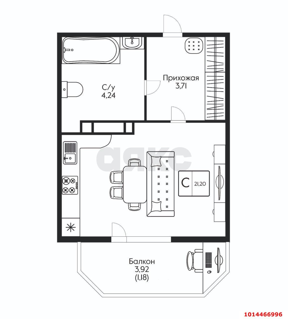 Фото №9: Студия 16 м² - Краснодар, Славянский, ул. Красных Партизан, 1/4к16