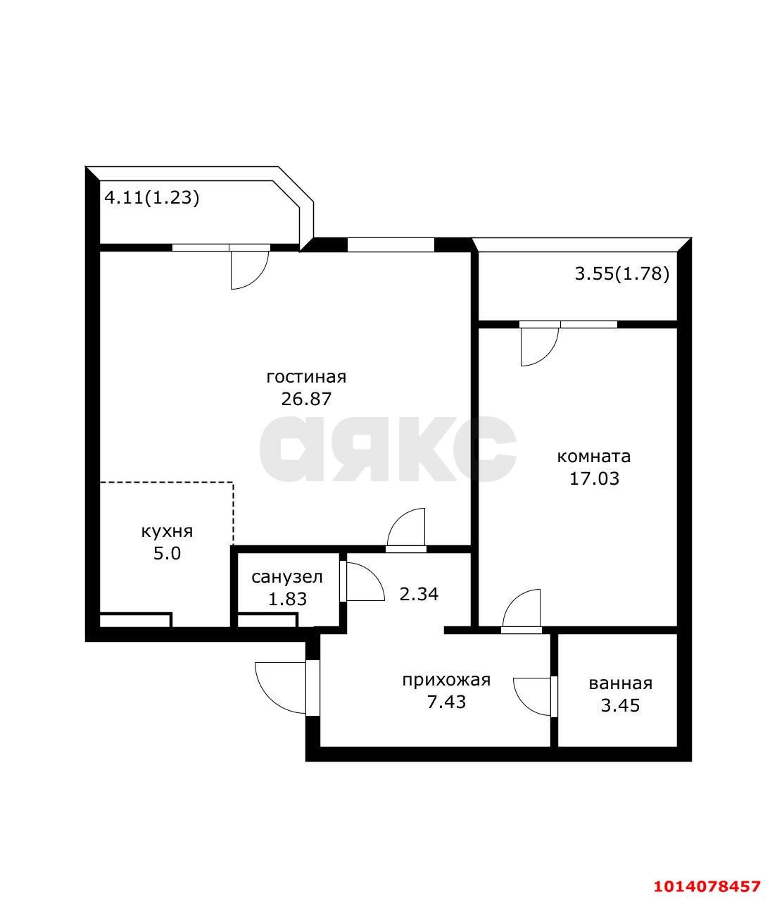 Фото №19: 2-комнатная квартира 71 м² - Краснодар, Прикубанский внутригородской округ, Восточный, мкр. жилой комплекс Квартал № 6