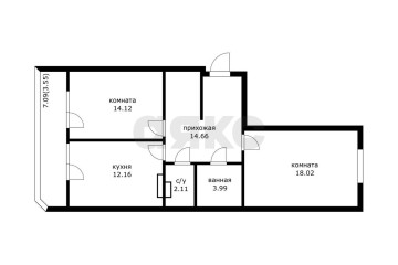 Фото №4: 2-комнатная квартира 64 м² - Краснодар, мкр. 7-й квартал, ул. Боспорская, 14