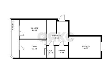 Фото №4: 2-комнатная квартира 68 м² - Краснодар, мкр. 7-й квартал, ул. Боспорская, 14