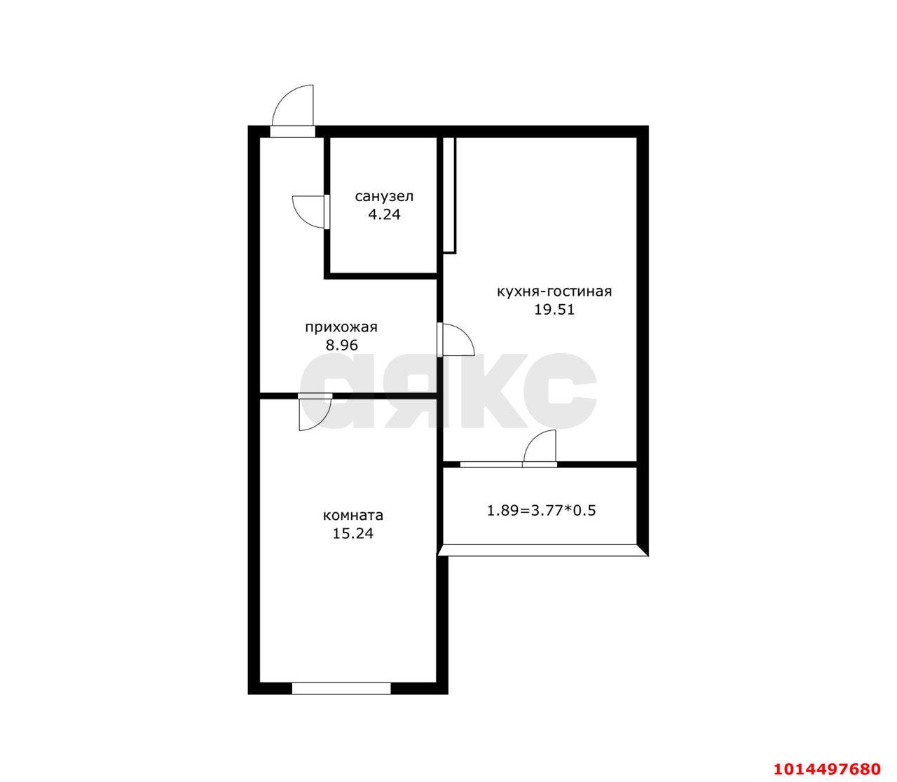 Фото №2: 1-комнатная квартира 52 м² - Краснодар, Губернский, ул. им. Героя Яцкова И.В., 15к1