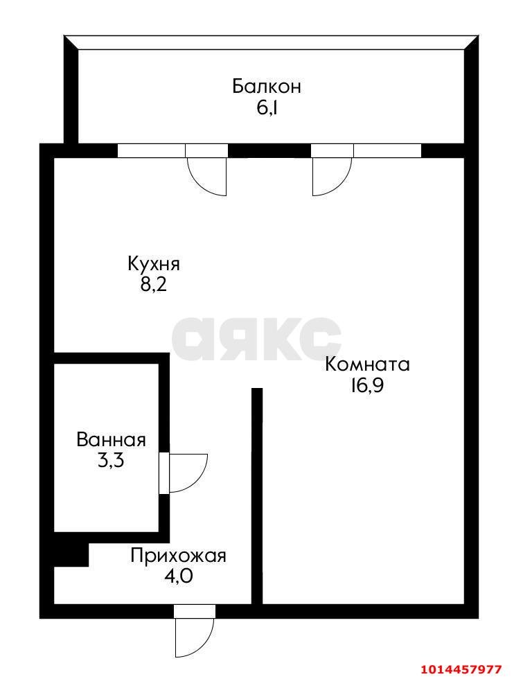 Фото №10: 1-комнатная квартира 38 м² - Краснодар, Черёмушки, ул. Селезнёва, 4Б