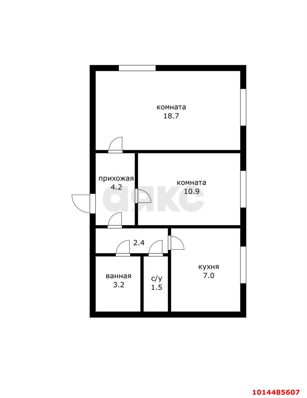 Фото №6: 2-комнатная квартира 48 м² - Краснодар, Центральный, ул. Янковского, 88