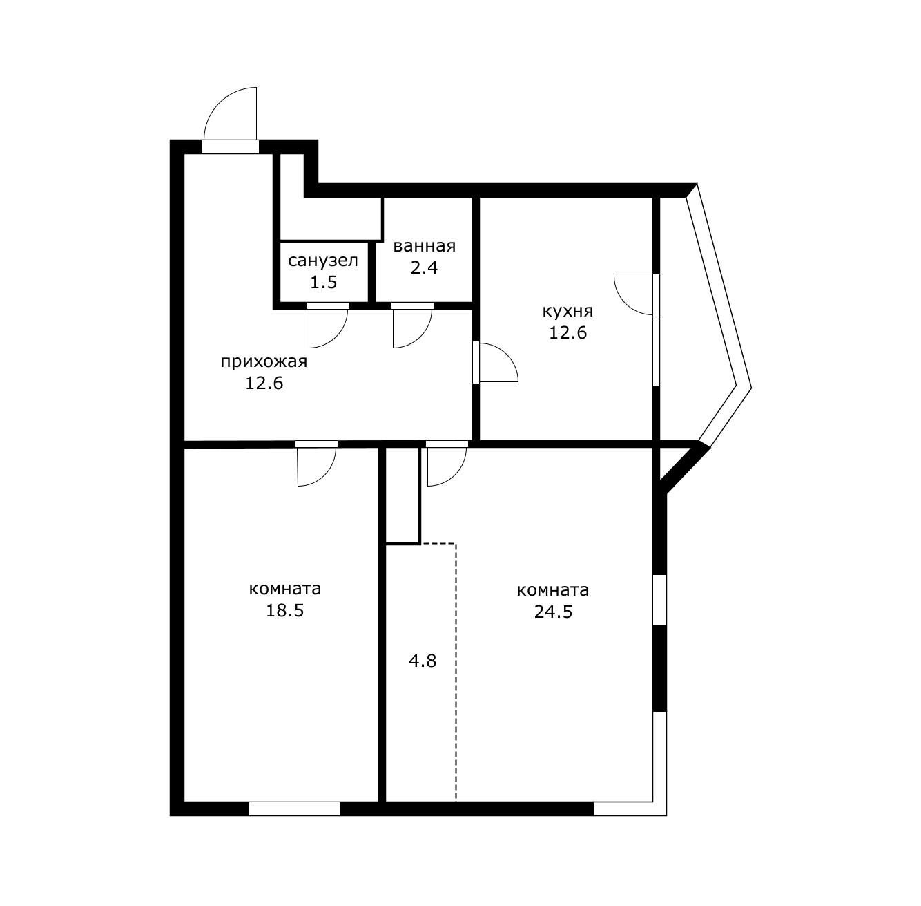 Фото №20: 3-комнатная квартира 86 м² - Краснодар, Прикубанский внутригородской округ, Фестивальный, Отделение № 1 совхоза Солнечный, мкр. жилой комплекс Седьмой Континент, ул. Совхозная, 1к6