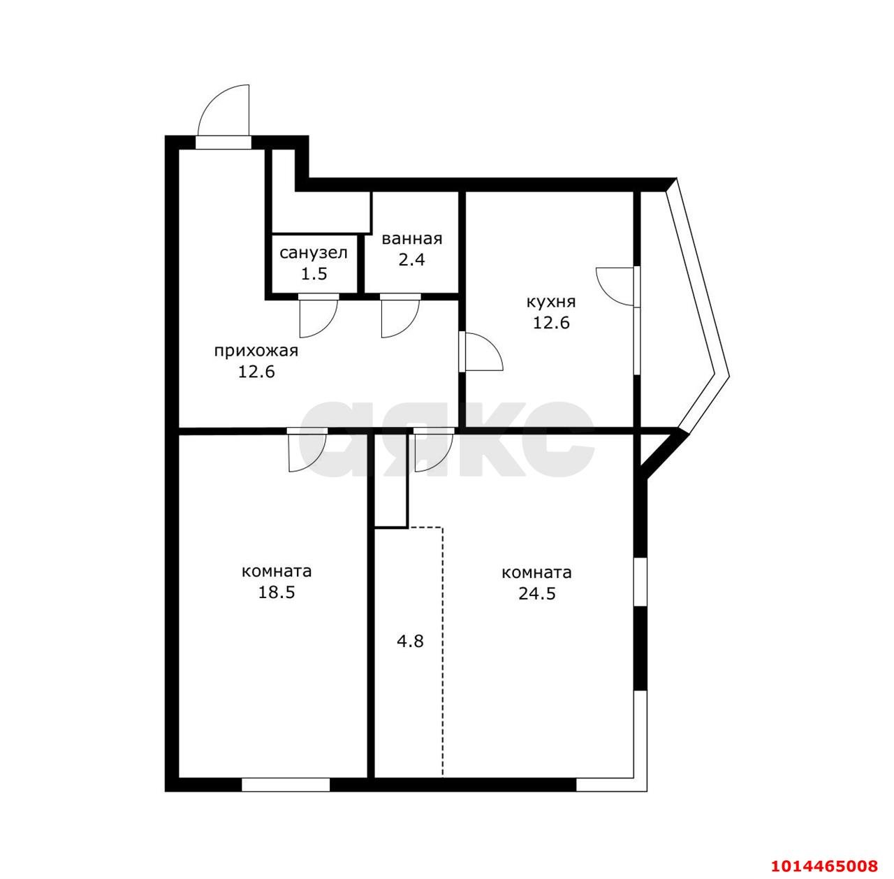 Фото №20: 3-комнатная квартира 86 м² - Краснодар, ЖК Седьмой Континент, ул. Совхозная, 1к6