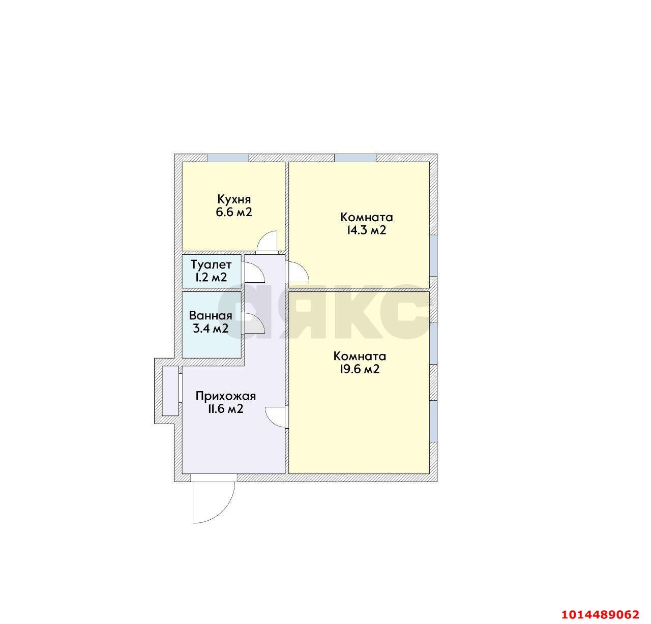 Фото №6: 2-комнатная квартира 57 м² - Краснодар, Западный внутригородской округ, ул. Кольцевая, 44