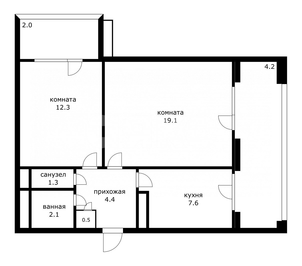 Фото №18: 2-комнатная квартира 52 м² - Сочи, Центральный, ул. Северная, 16