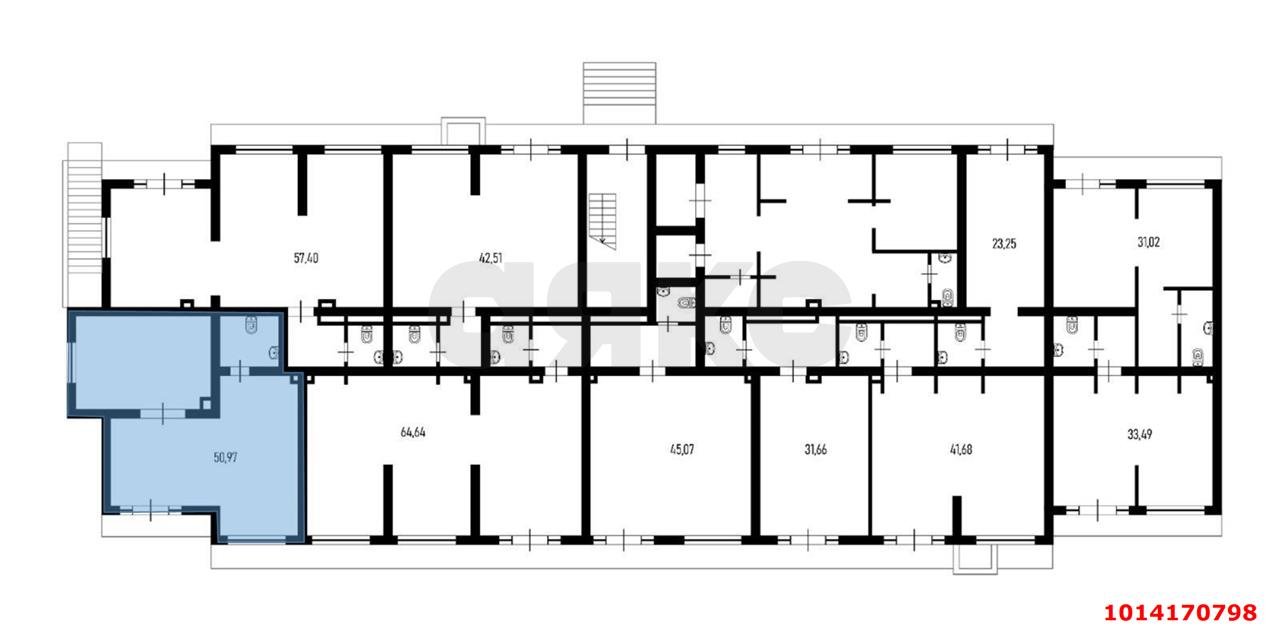 Фото №6: Торговое помещение 52 м² - Краснодар, жилой комплекс Зелёный театр, ул. Константина Гондаря