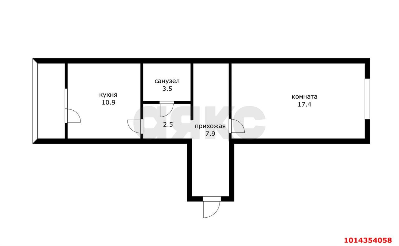 Фото №6: 1-комнатная квартира 46 м² - Берёзовый, Витаминкомбинат, ул. 2-я Целиноградская, 32
