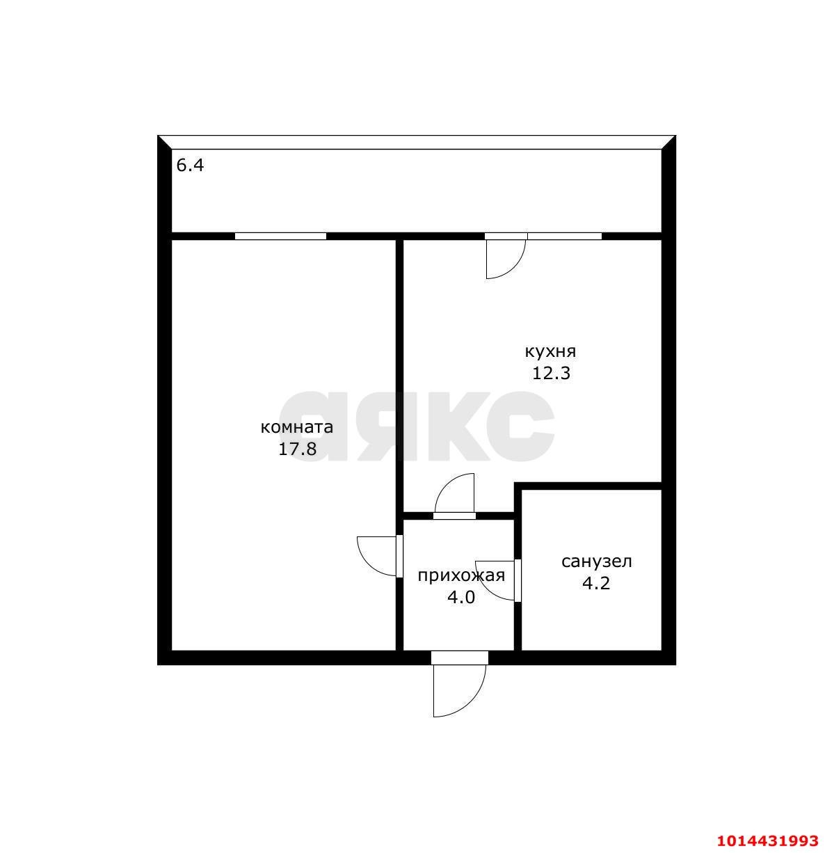 Фото №14: 1-комнатная квартира 42 м² - Краснодар, Завод Измерительных Приборов, ул. имени 40-летия Победы, 33/11