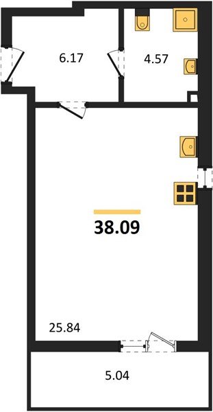 Фото №1: Студия 41 м² - Краснодар, Прикубанский внутригородской округ, мкр. жилой комплекс Югге