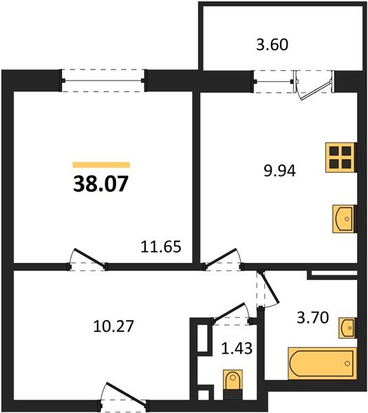 Фото №1: 1-комнатная квартира 40 м² - Краснодар, Прикубанский внутригородской округ, мкр. жилой комплекс Югге