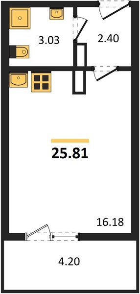 Фото №1: Студия 25 м² - Краснодар, Прикубанский внутригородской округ, мкр. жилой комплекс Югге