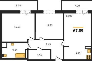 Фото №1: 2-комнатная квартира 74 м² - Краснодар, мкр. жилой комплекс Югге, 