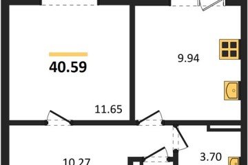 Фото №1: 1-комнатная квартира 40 м² - Краснодар, мкр. жилой комплекс Югге, 