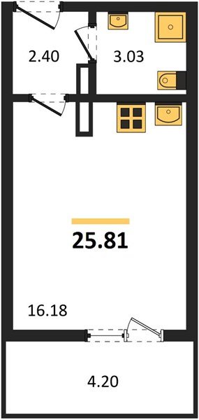 Фото №1: Студия 25 м² - Краснодар, Прикубанский внутригородской округ, мкр. жилой комплекс Югге