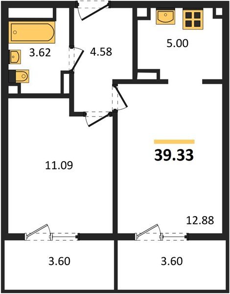 Фото №1: 1-комнатная квартира 44 м² - Краснодар, Прикубанский внутригородской округ, мкр. жилой комплекс Югге