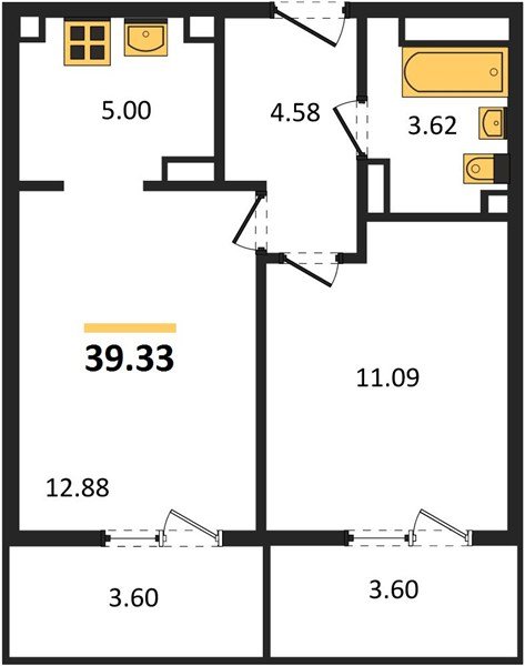 Фото №1: 1-комнатная квартира 44 м² - Краснодар, Прикубанский внутригородской округ, мкр. жилой комплекс Югге