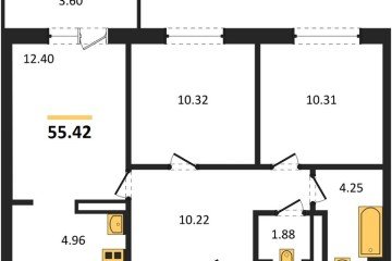 Фото №1: 2-комнатная квартира 57 м² - Краснодар, мкр. жилой комплекс Югге, 