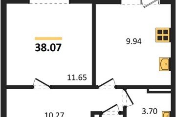 Фото №1: 1-комнатная квартира 40 м² - Краснодар, мкр. жилой комплекс Югге, 