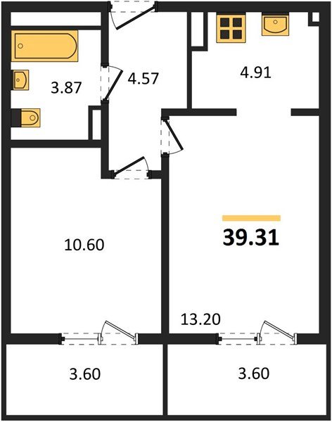 Фото №1: 1-комнатная квартира 44 м² - Краснодар, Прикубанский внутригородской округ, мкр. жилой комплекс Югге
