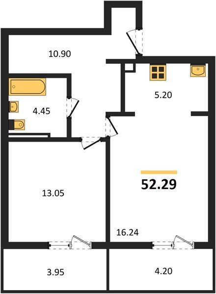 Фото №1: 1-комнатная квартира 57 м² - Краснодар, Прикубанский внутригородской округ, мкр. жилой комплекс Югге