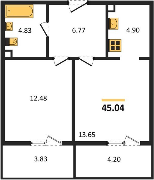 Фото №1: 1-комнатная квартира 50 м² - Краснодар, Прикубанский внутригородской округ, мкр. жилой комплекс Югге