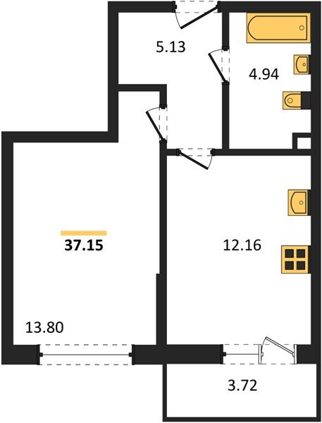 Фото №1: 1-комнатная квартира 39 м² - Краснодар, жилой комплекс Югге, мкр. Прикубанский внутригородской округ