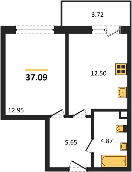 Фото №1: 1-комнатная квартира 39 м² - Краснодар, жилой комплекс Югге, мкр. Прикубанский внутригородской округ