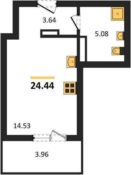 Фото №1: Студия 27 м² - Краснодар, жилой комплекс Югге, мкр. Прикубанский внутригородской округ