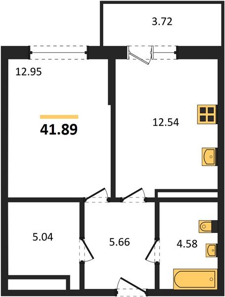Фото №1: 1-комнатная квартира 44 м² - Краснодар, жилой комплекс Югге, мкр. Прикубанский внутригородской округ