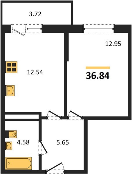 Фото №1: 1-комнатная квартира 39 м² - Краснодар, жилой комплекс Югге, мкр. Прикубанский внутригородской округ