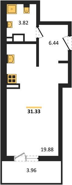 Фото №1: Студия 34 м² - Краснодар, жилой комплекс Югге, мкр. Прикубанский внутригородской округ