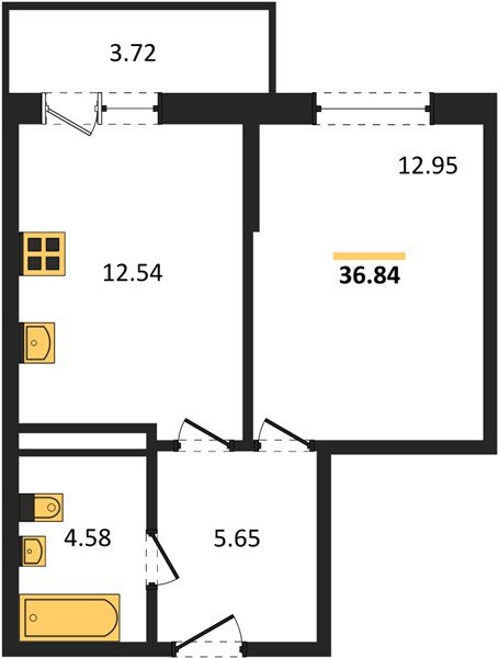 Фото №1: 1-комнатная квартира 39 м² - Краснодар, жилой комплекс Югге, мкр. Прикубанский внутригородской округ