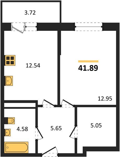 Фото №1: 1-комнатная квартира 44 м² - Краснодар, жилой комплекс Югге, мкр. Прикубанский внутригородской округ
