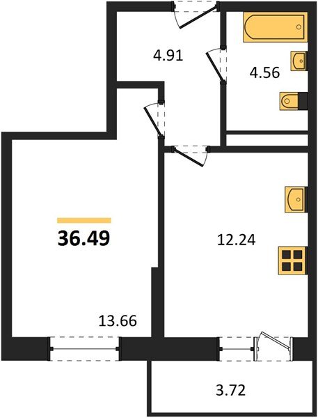Фото №1: 1-комнатная квартира 39 м² - Краснодар, жилой комплекс Югге, мкр. Прикубанский внутригородской округ