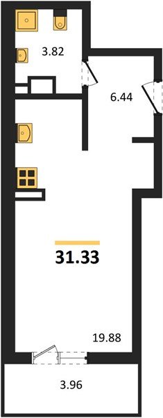 Фото №1: Студия 34 м² - Краснодар, жилой комплекс Югге, мкр. Прикубанский внутригородской округ