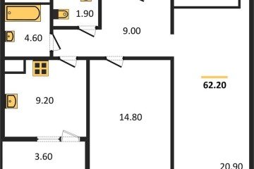 Фото №1: 2-комнатная квартира 65 м² - Краснодар, мкр. жилой комплекс Югге, 