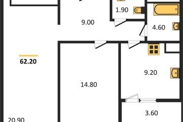 Фото №1: 2-комнатная квартира 65 м² - Краснодар, мкр. жилой комплекс Югге, 