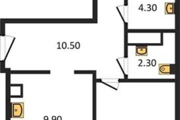 Фото №1: 2-комнатная квартира 63 м² - Краснодар, мкр. жилой комплекс Югге, 
