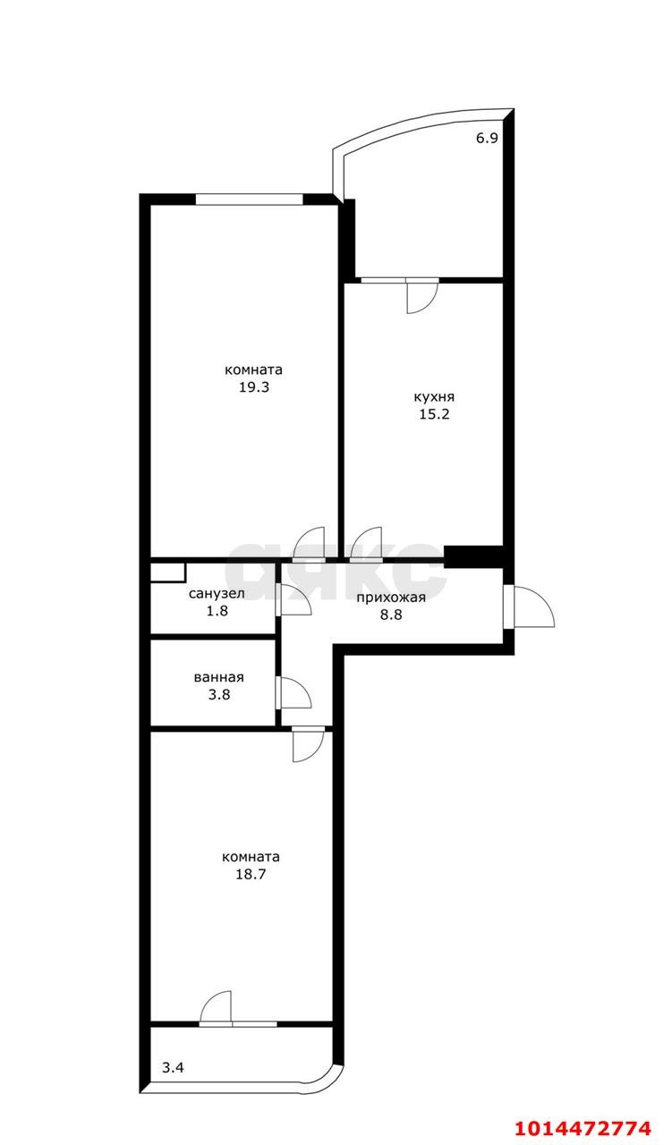 Фото №22: 2-комнатная квартира 77 м² - Краснодар, Догма Парк, ул. Марины Цветаевой, 3к1