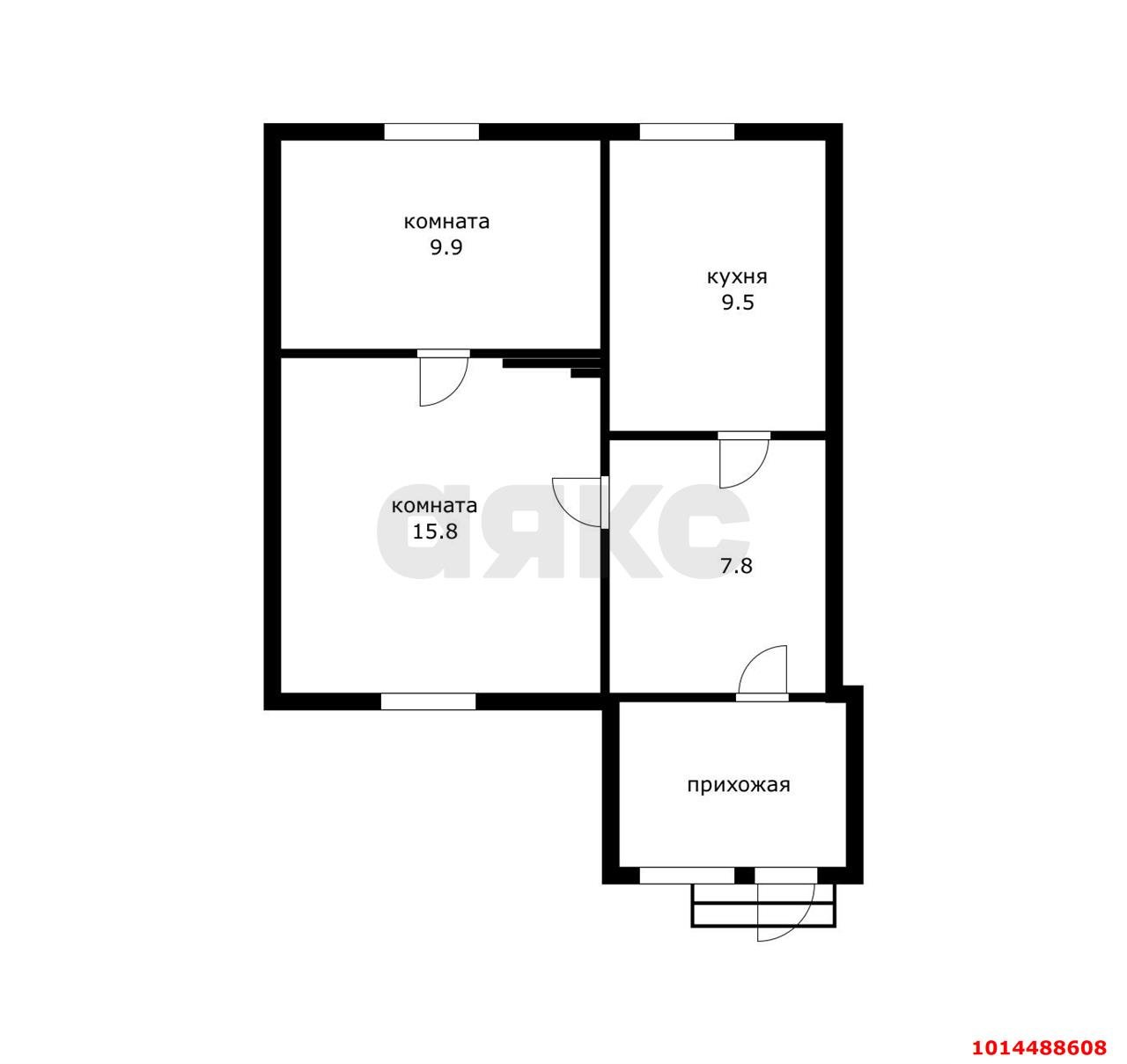 Фото №5: 2-комнатная квартира 47 м² - Краснодар, Центральный внутригородской округ, Черёмушки, мкр. Дубинка, пр-д 2-й  Стасова, 79