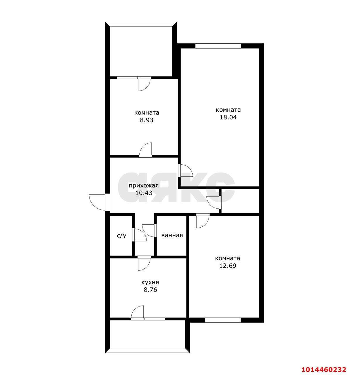 Фото №15: 3-комнатная квартира 73 м² - Колосистый, Прикубанский внутригородской округ, ул. Звёздная, 11