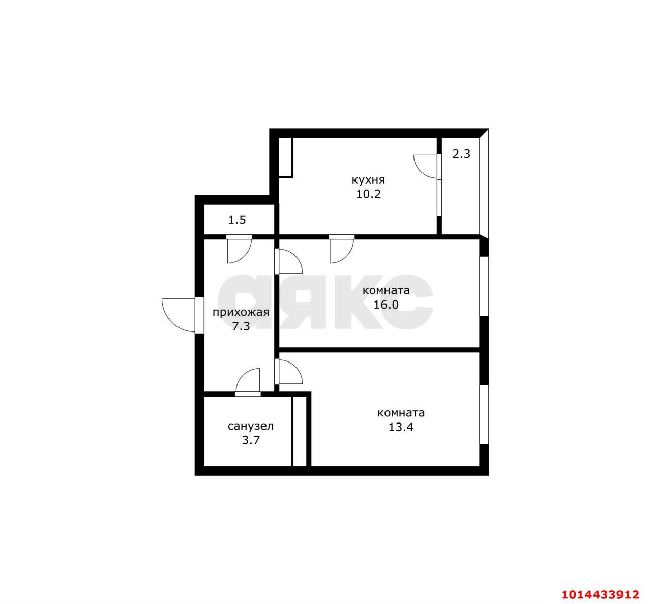Фото №6: 2-комнатная квартира 52 м² - Краснодар, жилой комплекс Зелёный квартал, ул. Селезнёва, 4/10