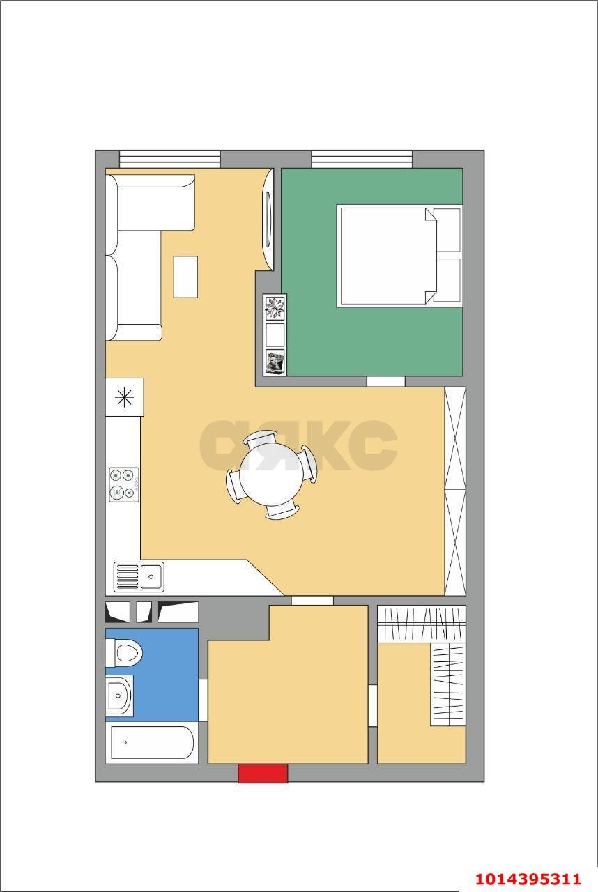 Фото №17: 2-комнатная квартира 60 м² - Краснодар, жилой комплекс Янтарный 3, пр-кт Константина Образцова, 4к1