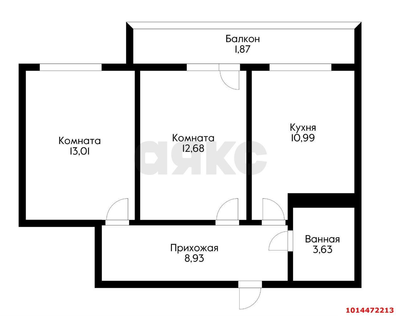 Фото №11: 2-комнатная квартира 54 м² - Краснодар, жилой комплекс Краски, ул. Краеведа Соловьёва, 6к5