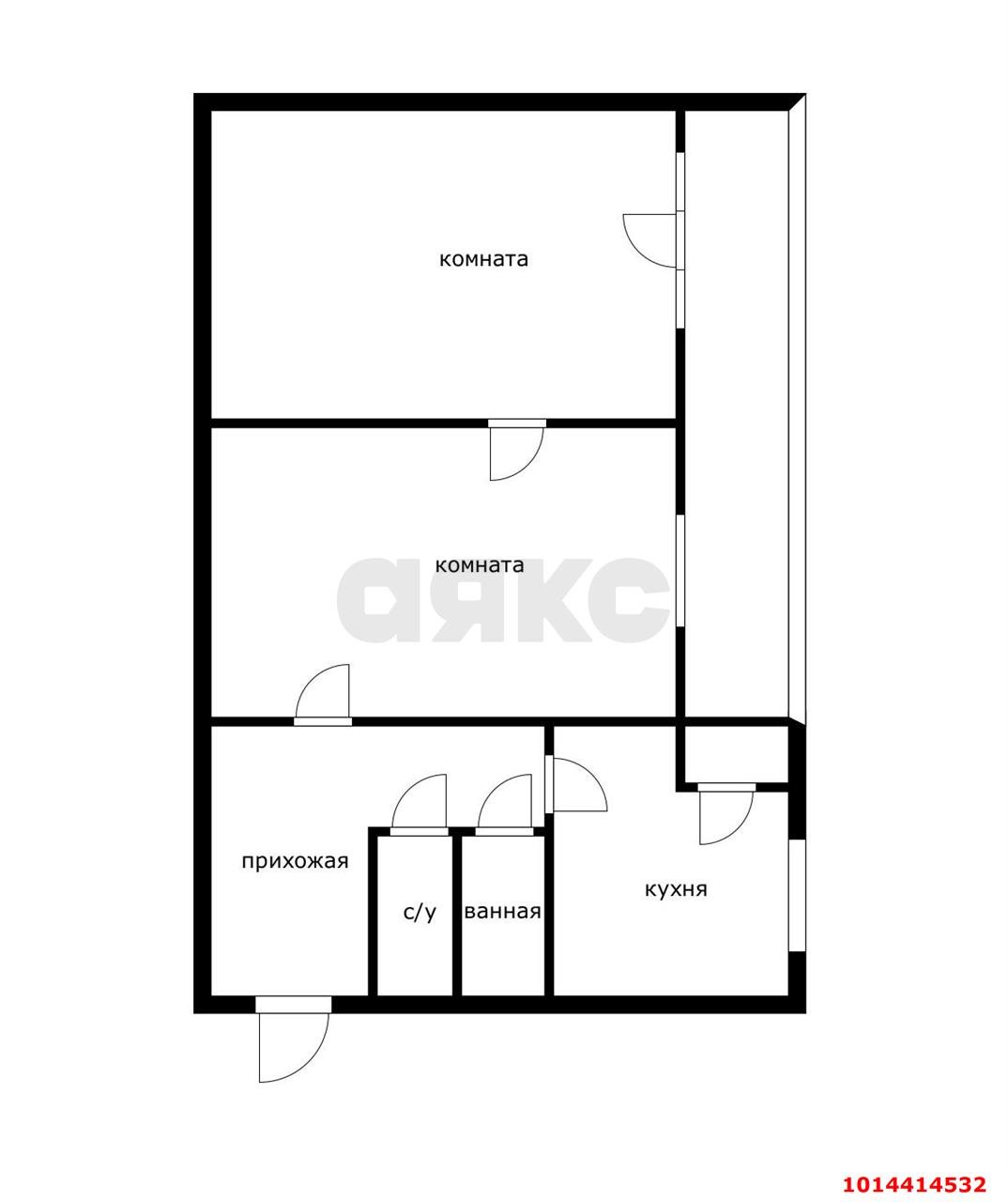 Фото №8: 2-комнатная квартира 59 м² - Краснодар, Центральный, ул. Орджоникидзе, 69