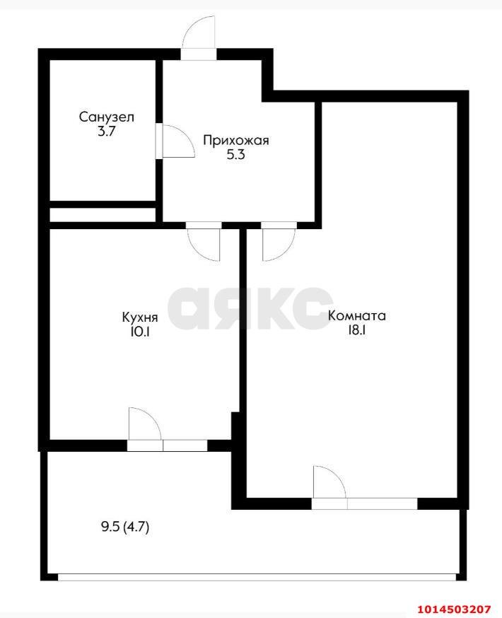 Фото №10: 1-комнатная квартира 37 м² - Краснодар, жилой комплекс Маршал, ул. Гаражная, 87
